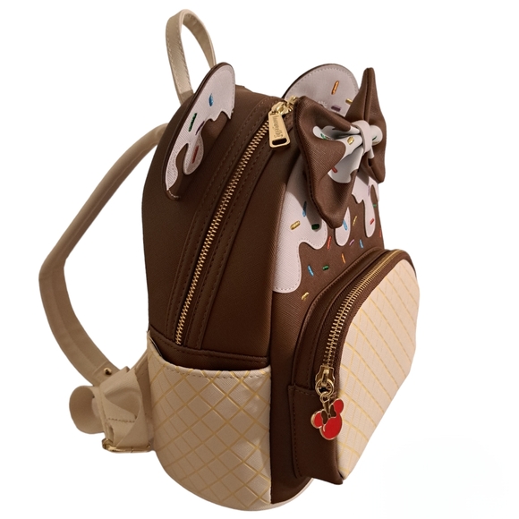 Loungefly Disney Minnie Mouse Chocolate Sundae Backpack - Picture 4 of 7